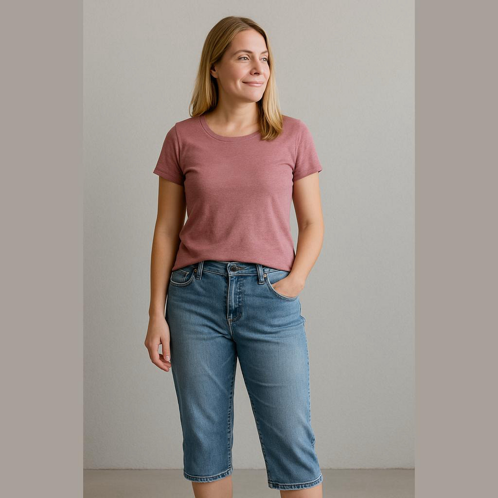 Kim Rogers Kim Rogers Jeans, Capri, Light Wash, Minor Fraying Capri Pants 22W